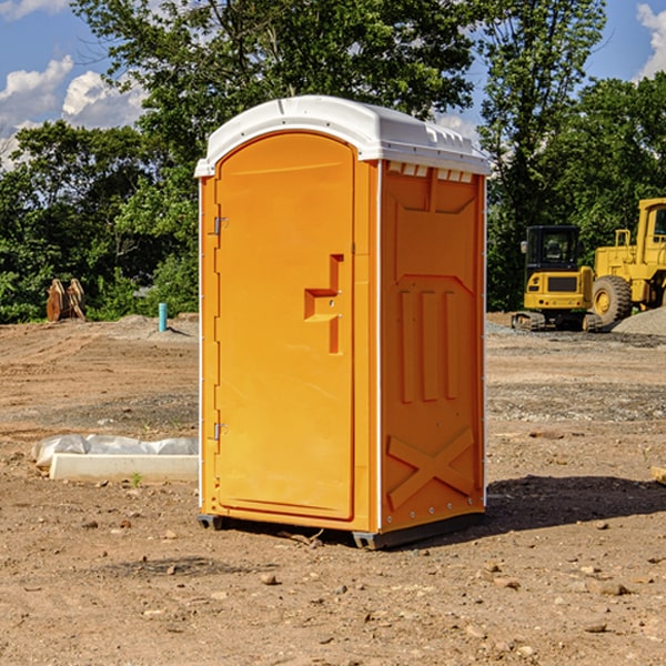 how often are the porta potties cleaned and serviced during a rental period in Anthony